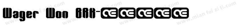 Wager Won BRK字体转换